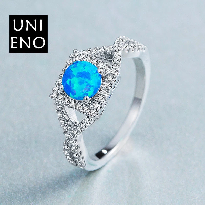 Свадебный подарок розовый белый огонь опал драгоценный камень твердое серебро кольца размер 7 8 9 - Изображение 4 из 4