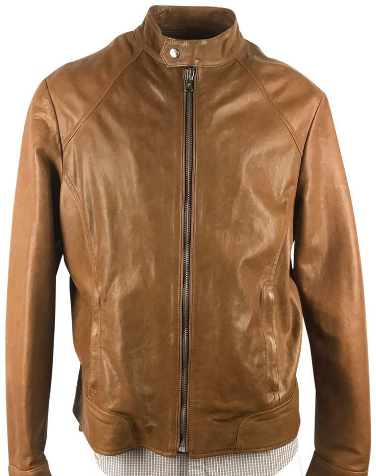 NEW BARBED/ Bloomingdales Men's Leather Jacket Made in Italy