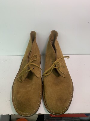 Clarks Desert Boot Chukka Sand Suede Crepe Sole Tan Mens Classic Clarks Desert Chukka Boots Mens 12 N Beige Sand Suede  main image 3