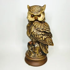 Vintage Owl Figurine Ceramic Barn Farmhouse Woodland Bird Hoot Byron Molds