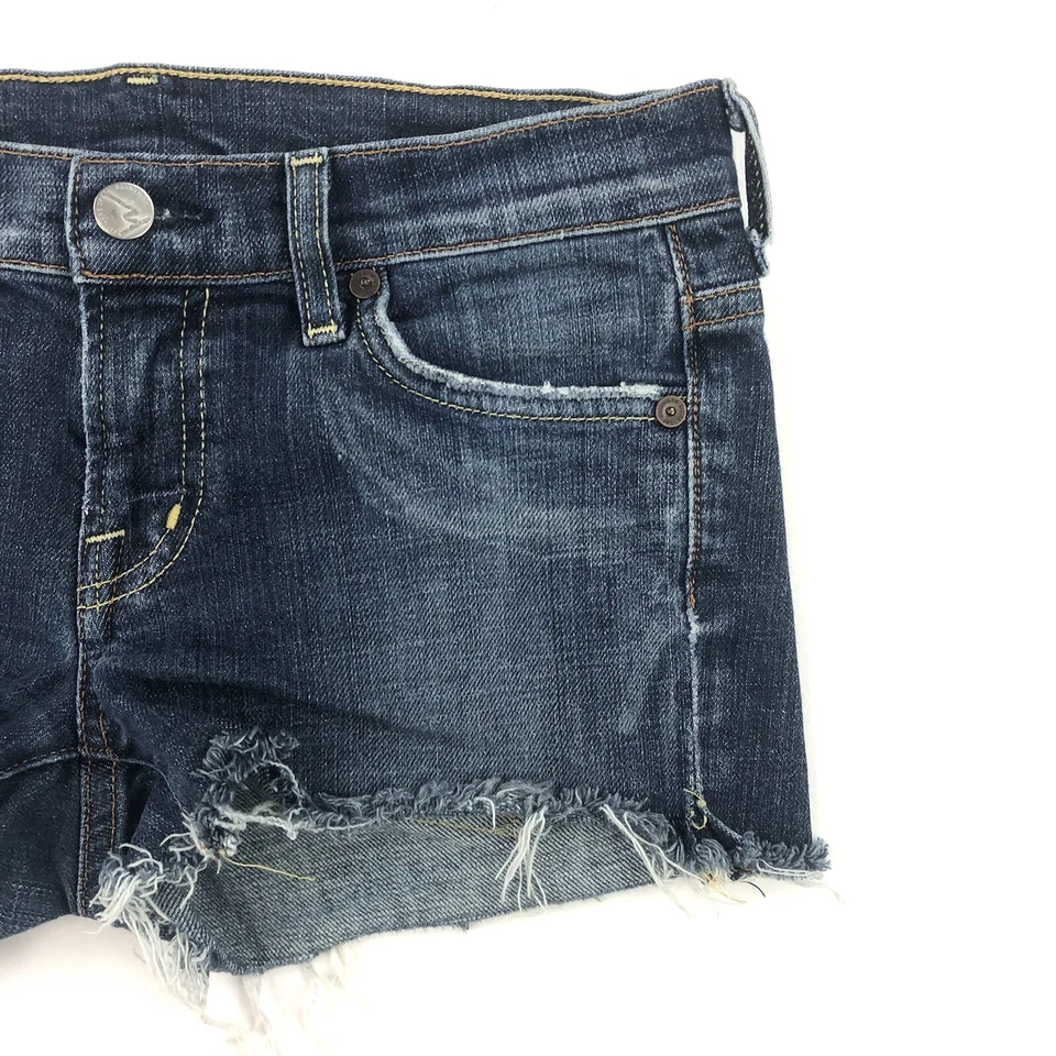 Citizens Of Humanity Cutoff Jean Shorts Women’s Size 27 Embroidered Frayed Denim - Image 4 of 4