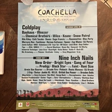 Coachella 2005 Official Line Up Poster Authentic Festival Ad 18x24 RARE