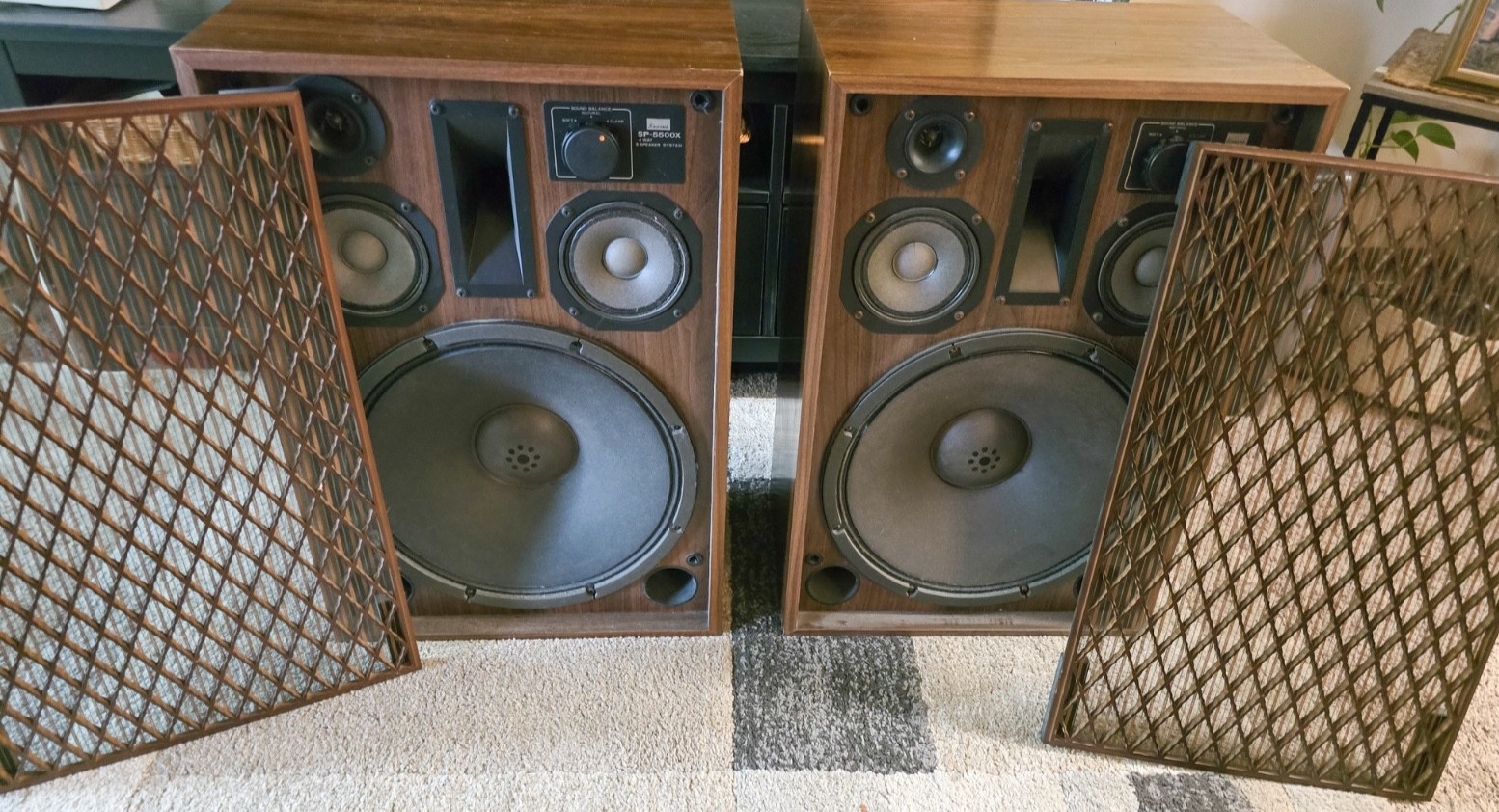 Купить Vintage Sansui SP 5500X Stereo Speakers Way Speaker