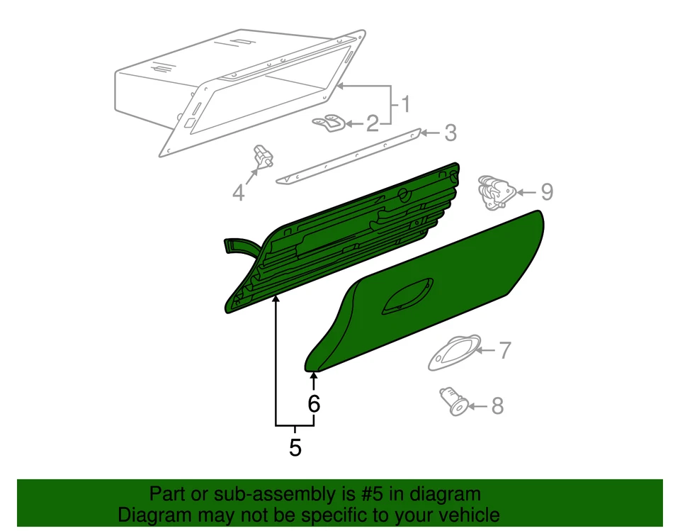 Puerta guantera genuina GM 22680808 CANTIDAD 1 Foto 2 de 2