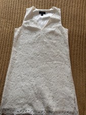 Karen Kane M Women's Sleeveless,Lined, V Neck Ivory Lace Pull Over Dress
