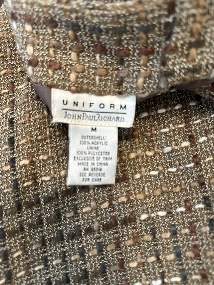 Saia Vintage John Paul Richard Bege Xadrez com Cinto de Fita Feminina Tamanho M - Imagem 4 de 4