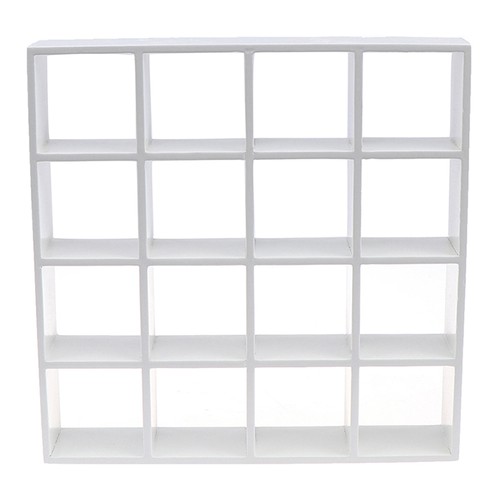 1Pc 1: 12 Dollhouse Miniature Wood Storage Rack 16 Grid Shelves Doll House DY KP - Picture 4 of 12