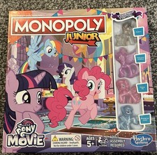 Monopoly Junior My Little Pony Board Game Rare 2017 Edition VGC Kids Family Game