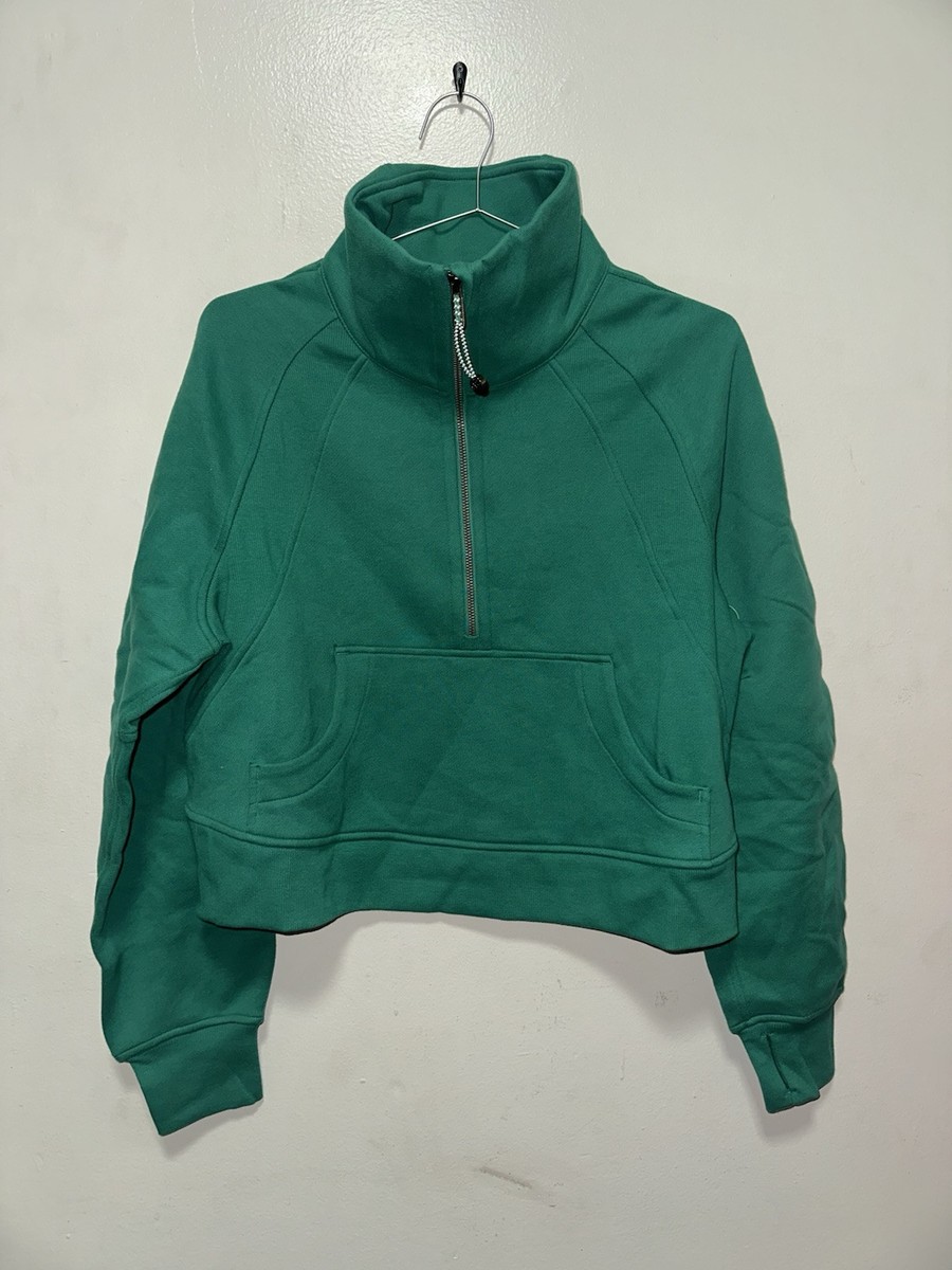 NWT Lululemon Scuba Oversized Funnel-Neck Half Zip Cascadia Green