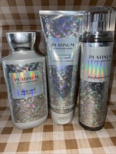 BATH AND BODY WORKS Platinum Body Cream , Wash And Frag Mist