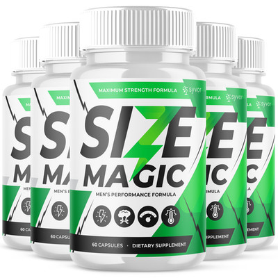 (5 Pack) Size Magic for Men Advanced Max Formula Vitamin Supplement 300 Capsules