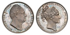 GREAT BRITAIN. William IV and Queen Adelaide 1831 AR Medal. NGC MS64. Eimer 1251