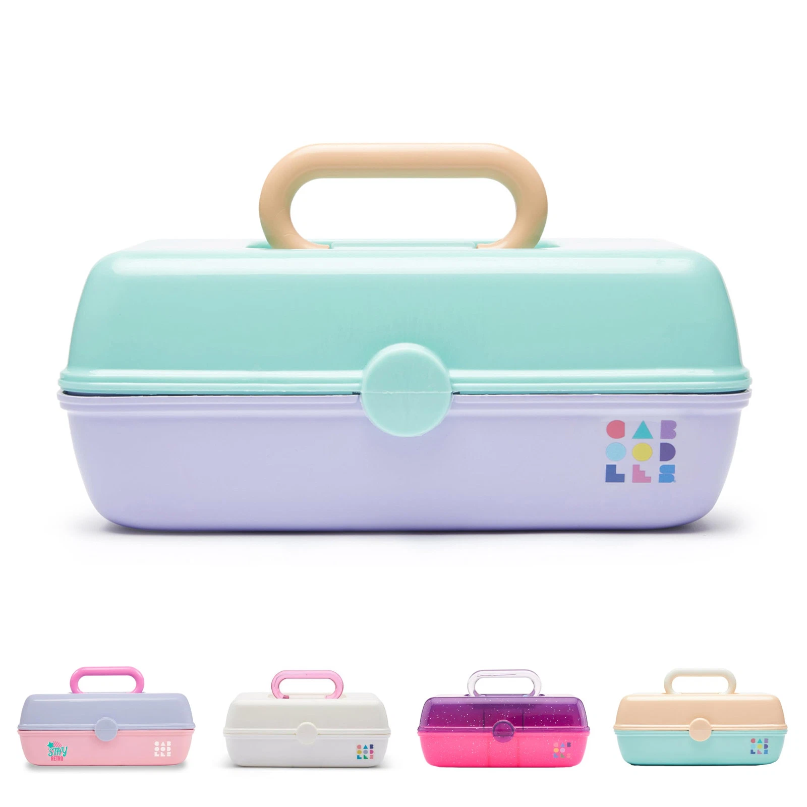 Caboodles Pretty In Petite Hard Cosmetic Case Travel Organizer Seaform Lilac