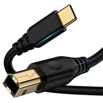 USB C Printer Cable 6FT Type C to USB B Printer Cables,High-Speed Scanner Cord