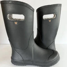 BOGS Unisex Kids Waterproof Black Rubber Rainboots 71325-001 🌺 Big Kid Size 5