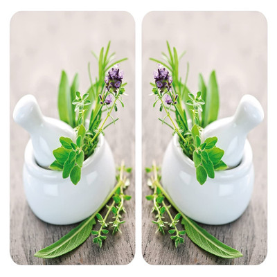Wenko 30 X 52 Cm Herbs Design Cover Plate Set Of 2 2521420100