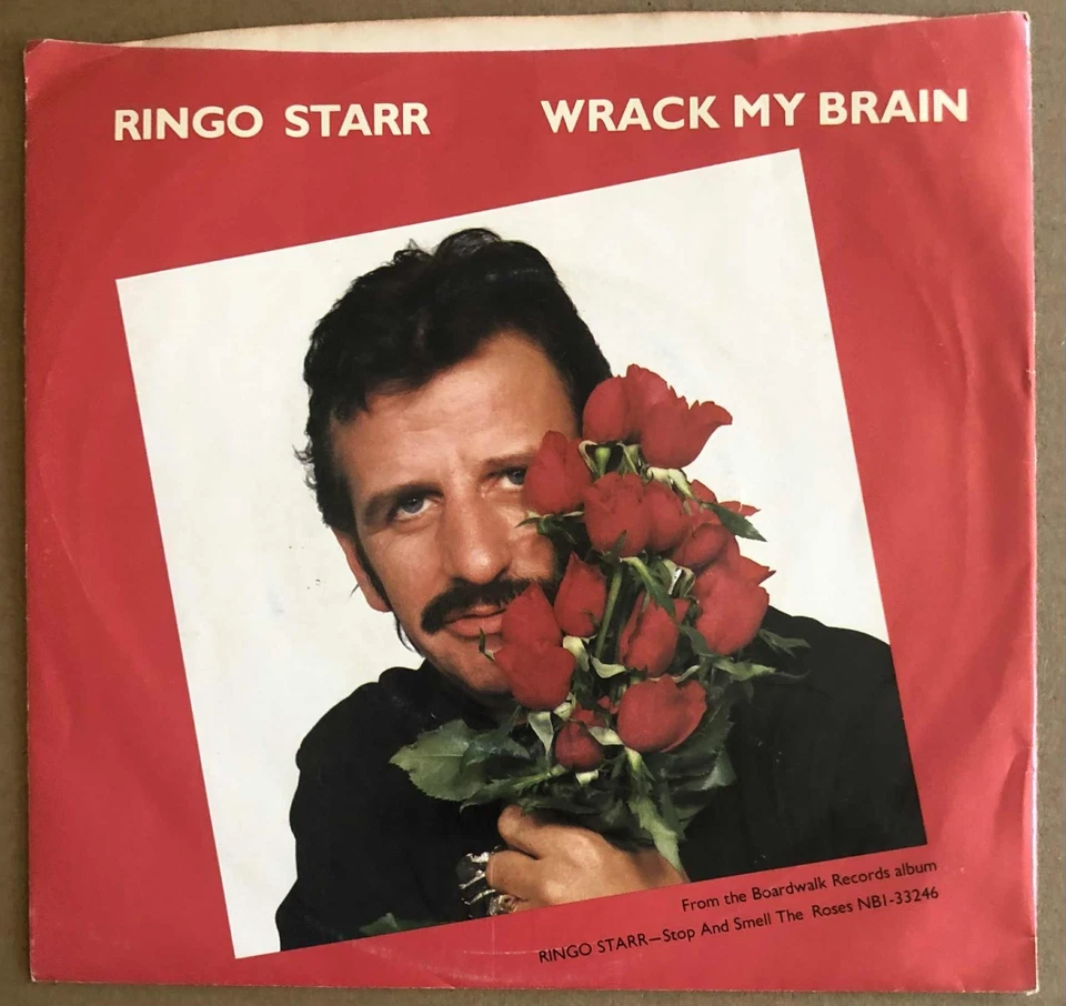 Ringo Starr with HARRY NILSSON Autographed PICTURE SLEEVE 7" 45 1981 Beatles - Image 2 of 4