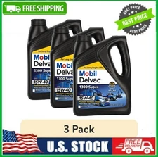 3 PACK x 1 Gal Mobil Delvac 1300 Super Synthetic Blend Diesel Engine Oil 15W-40