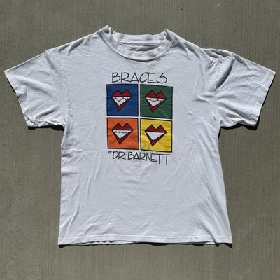 Vintage 90s Braces by Dr Barnett Pop Art T Shirt Size XL