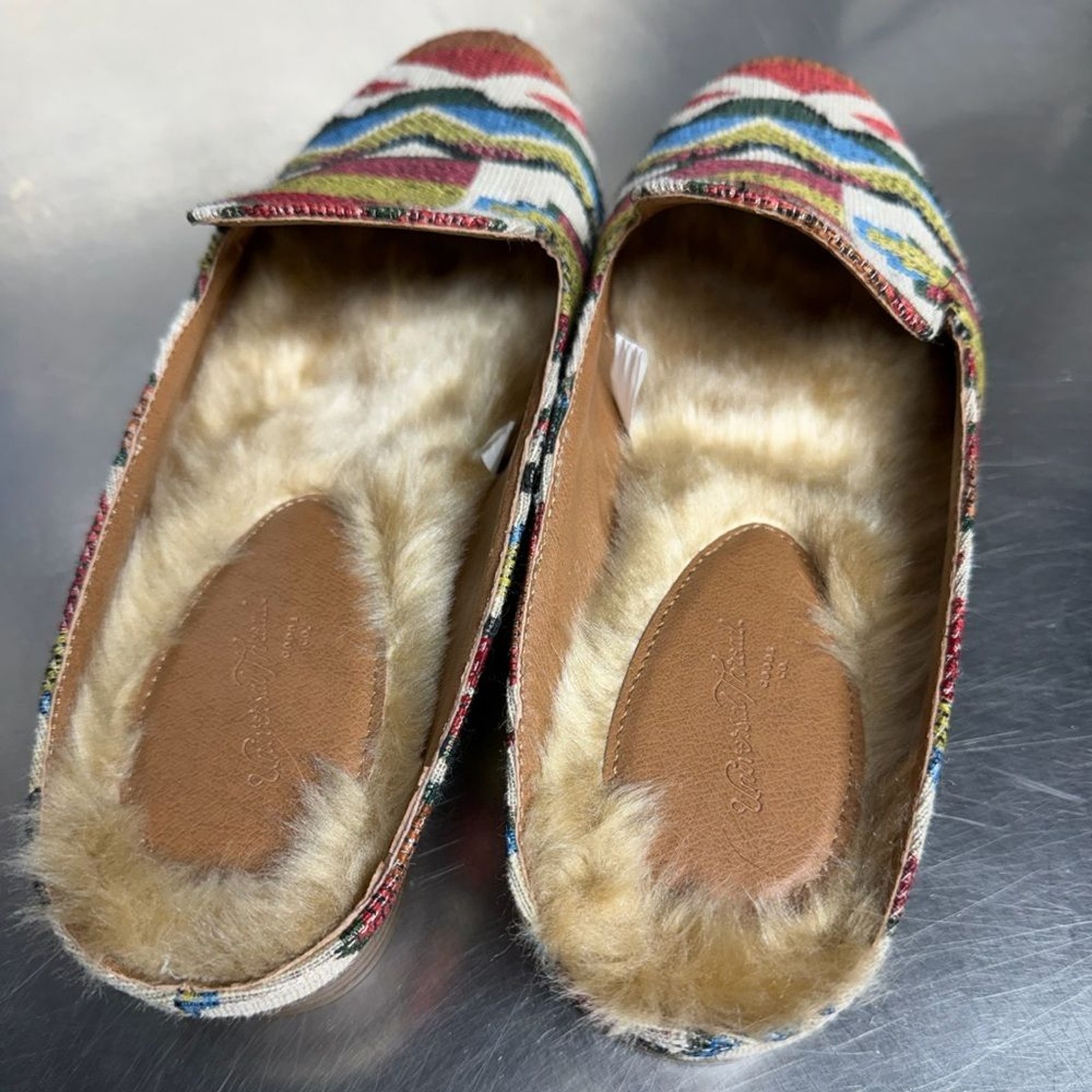 Universal thread Multi-Color Textile Slip-On Mule… - image 2