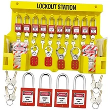 Lockout Tagout Station,Loto Kits, Includes 14 Key Different Big lock station