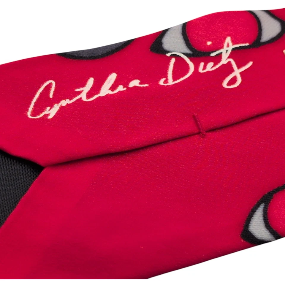 Corbata Robert Daskal pintada a mano 100 % seda abstracta Cynthia Doty EE. UU. 56x3,75 Foto 4 de 4