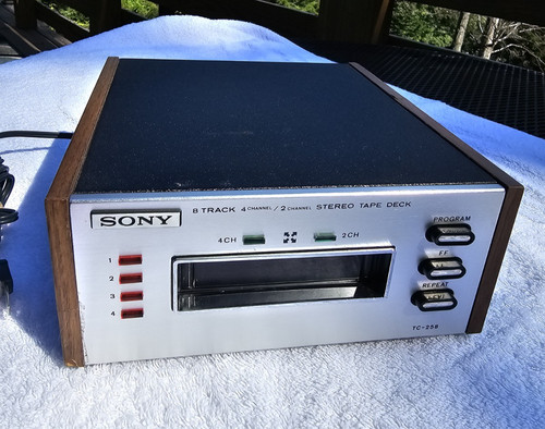 Sony Tc-258 Quad 8 Track Player & Original Manual. Serviced, New Belt, Very Nice