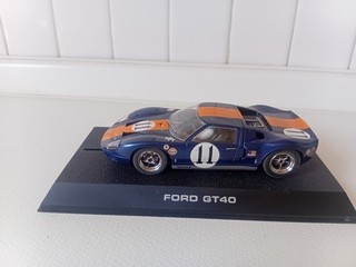 Scalextric C2755 Ford GT40 Blue Orange #11 1:32 Scale Slot Car