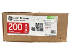 GE Main Breaker Ringless Meter Socket 200 Amp 4 Space 8 Circuits TSMR420CSCUGPP