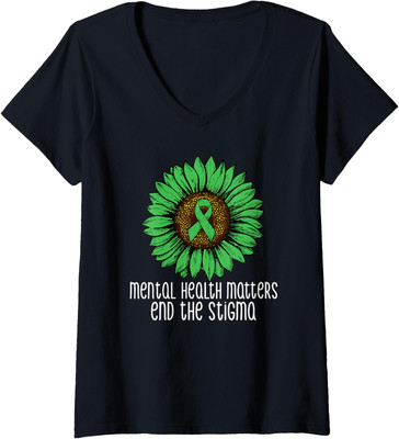 Mental Health Matters End The Stigma Awareness Ladies' V-Neck Tshirt
