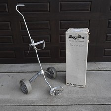 Vintage Bag Boy Spartan Aluminum Folding Golf Pull Cart w/ Original Box