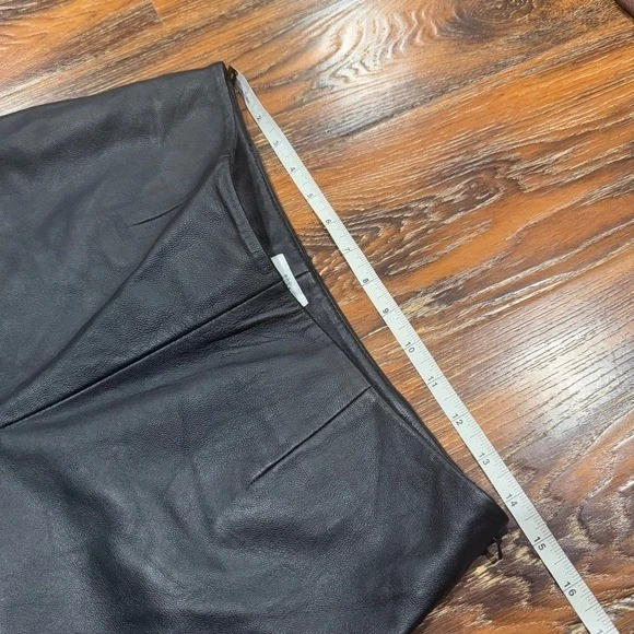 Pantalones de mezclilla para mujer talla 8 de piel de cordero de cuero negro forrados marca 28 X 30 Apt 9 Foto 3 de 4