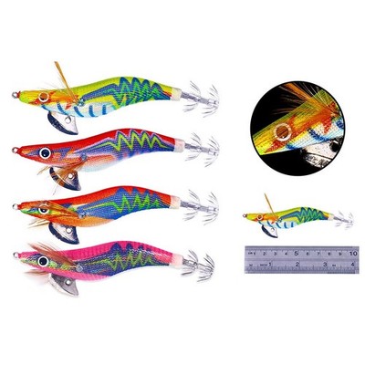 Farbenfrohe Luminous Squid Jigs Octopus Tackle Köder mit Haken 10 5cm / 12 2g