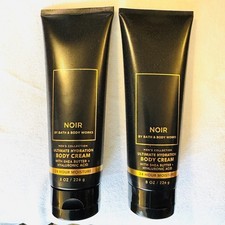 Bath  Body Works NOIR Men's Collection Ultra Shea Body Cream 8 oz New 2 pk 