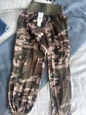 cinq a sept Camo Silk Pants Olive Multi Size Small NEW WITH TAG Jogger