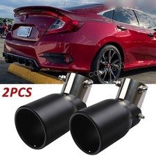 2x For Honda Civic Car Exhaust Pipe Tip Rear Tail Throat Muffler 1.5-2.1