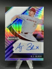 2020 Panini Prizm Draft Picks Auto AJ Block #A-AJ Silver Auto