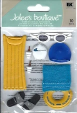Jolee's Boutique AT THE POOL  2011 Dimensional  Scrapbook Stickers NIP
