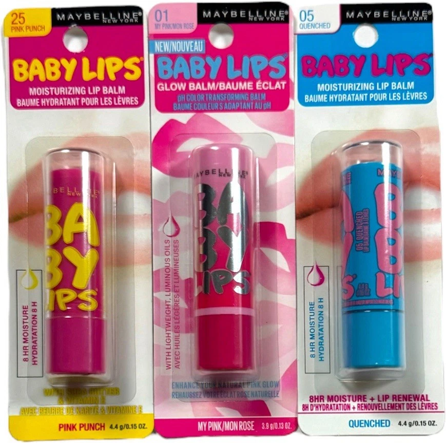 6 Maybelline Baby Lips 保湿润肤霜 01 MY PINK 05 QUENCHED 25 粉色 PUNCH — 第 2/4 张图片