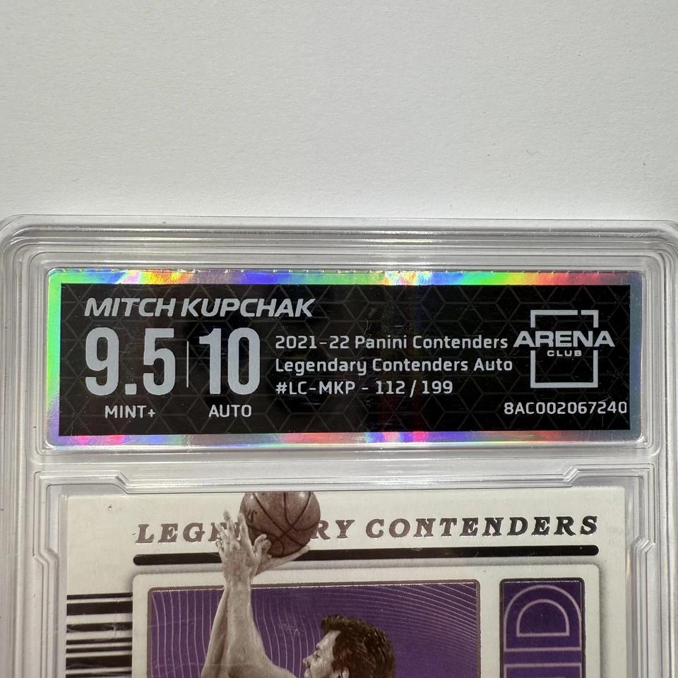 Legendary Contenders Auto Card Mitch Kupchak Arena Club 9.5 NBA - Image 2 of 4