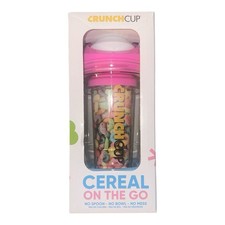 Crunch Cup Portable Plastic Cereal Cup Pink