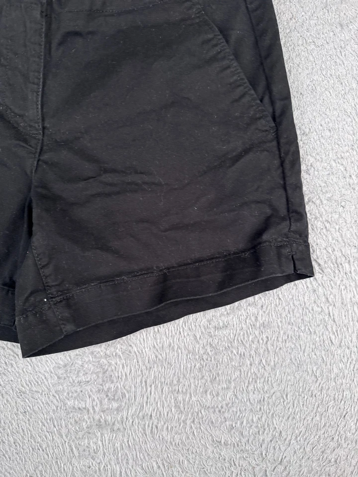 Pantalones Cortos Nautica Para Mujer 4 Negros Chino Mezcla Algodón Bolsillos Elastizados Cremallera Playa 28x5 Foto 2 de 4