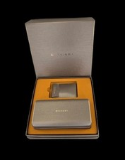 BVLGARI Sun Glass Eye Glass Hard Case With Logo Cloth Just Case Champagne