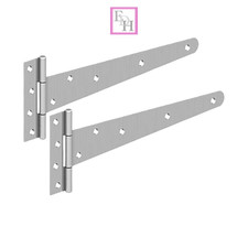 2x Pairs Galvanised 10" T Hinges (250mm) Heavy Duty Tee Hinges for Gates, Sheds