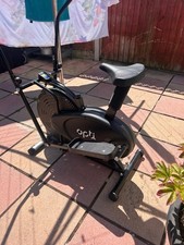 OPTI Dual Action Exercise Bike, Adjustable Seat, LCD Display, Black
