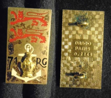 INSIGNE MILITAIRE – 71° RÉGIMENT DU GÉNIE – DRAGO - G 2149  Mle 1