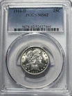 1916-D Barber Quarter PCGS MS62 Bright White, Lustrous!
