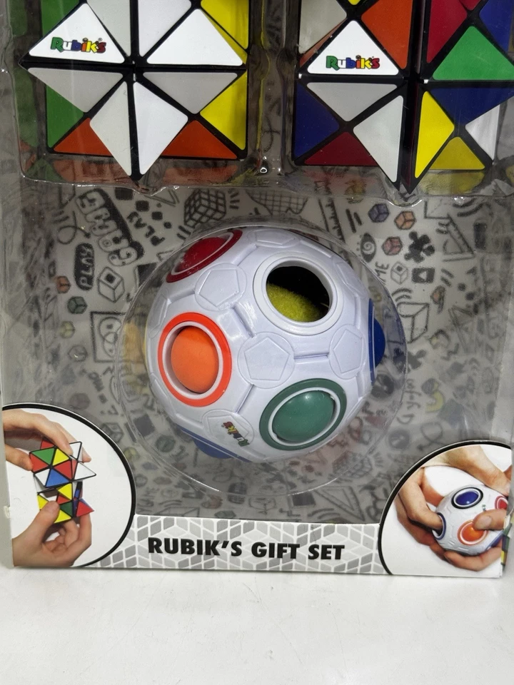 Rubik's Gift Set 3 Pcs Fidget Toys Includes Magic Star & Rainbow Ball NEW - Image 2 of 4