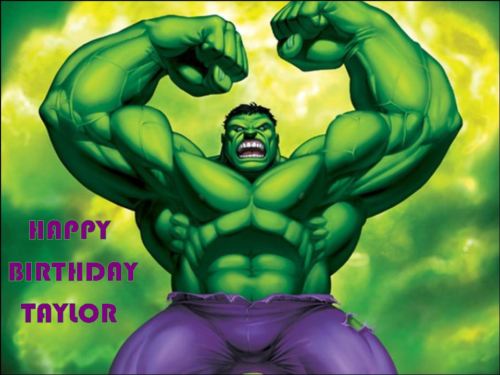 A4 HULK EDIBLE ICING BIRTHDAY CAKE TOPPER