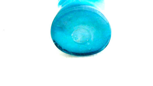 Hand Blown Swirl Glass Votive Holder/Planter 6" Tall Blue/White Swirl - Picture 5 of 5